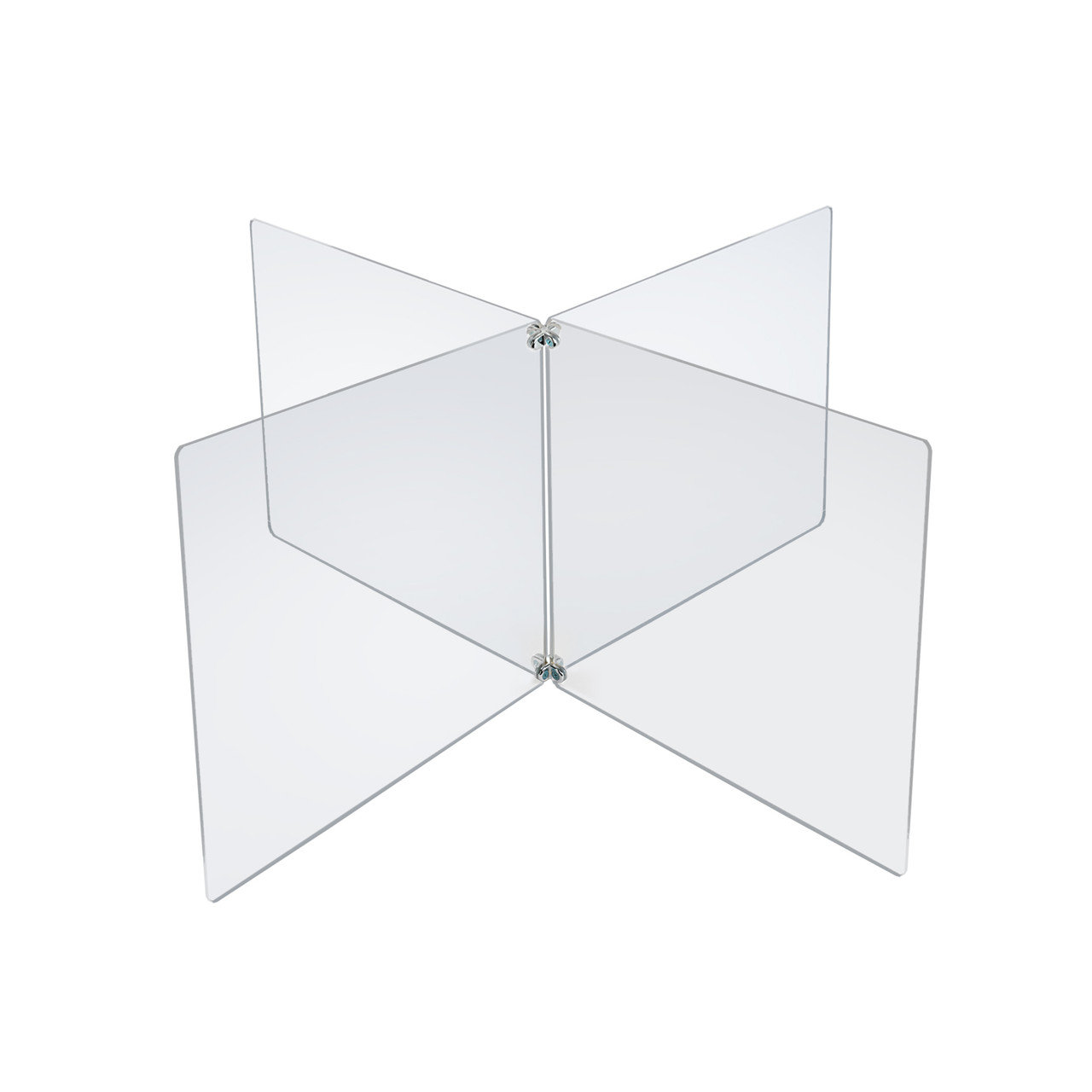 Azar Displays Clear Acrylic 4Way Divider Shield for Table, Crossed